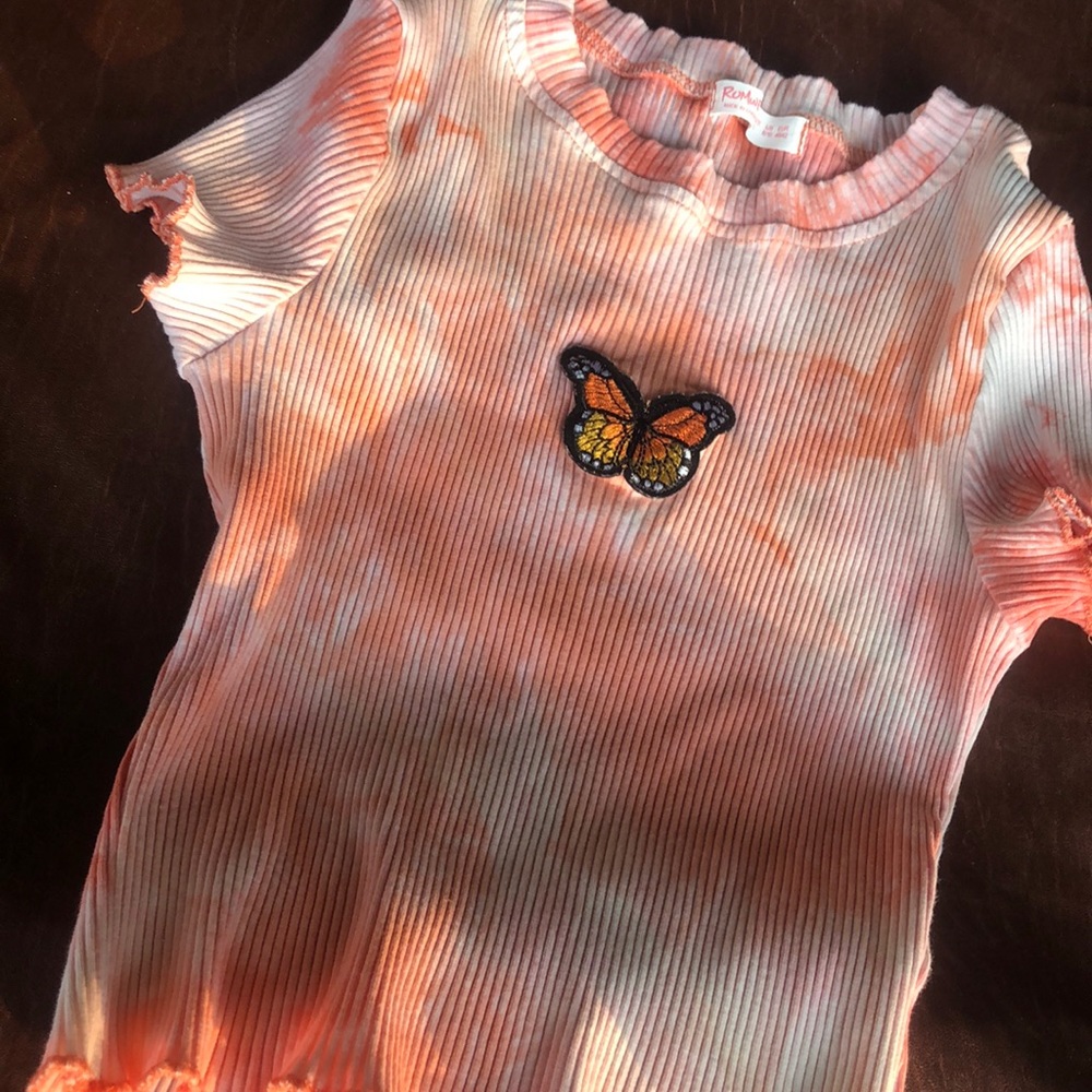 Tie dye butterfly shirt